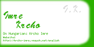 imre krcho business card